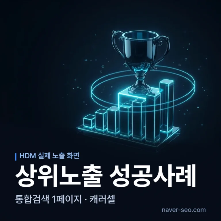 웹사이트·플레이스 상위노출 성공사례 — 에이치디엠